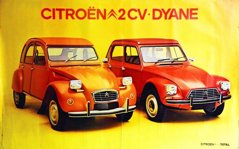 Vintage Citroen Dyane 2CV Advertisement Poster Print A3/A4