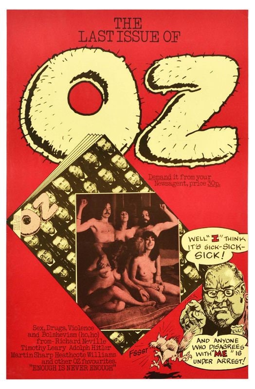 Vintage Final Edition of Oz Magazine Poster Print A3/A4