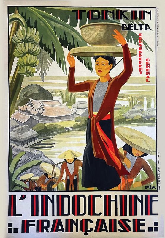 Vintage Gulf of Tonkin Vietnam Tourism Poster Print A3/A4