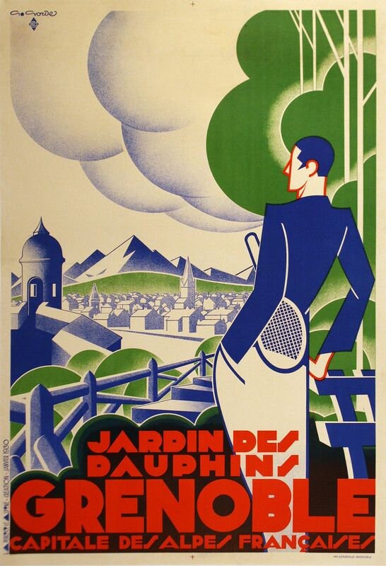 Vintage Grenoble France Tourism Poster Print A3/A4