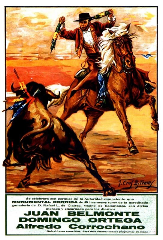 Vintage Spanish Bullfighting Tourism Poster Print A3/A4