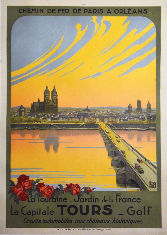 Vintage Tours France Tourism Poster Print A3/A4