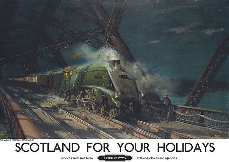 Vintage British Rail Scotland For Your Holidays Railway Poster Print A3/A4