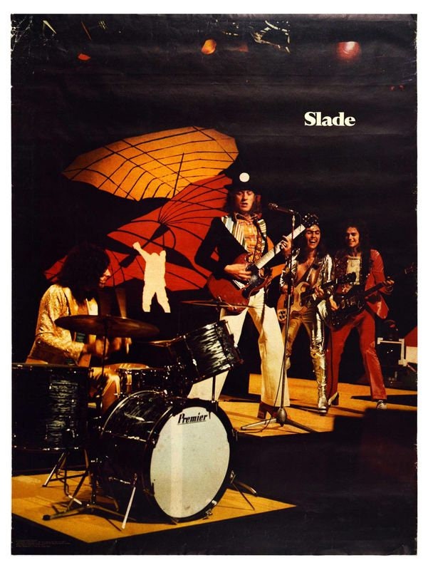 Vintage 1970's Slade Glam Rock Poster Print A3/A4