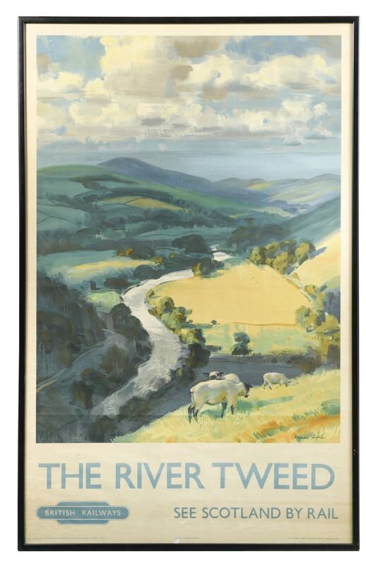 Vintage British Rail River Tweed Railway Poster Print A3/A4