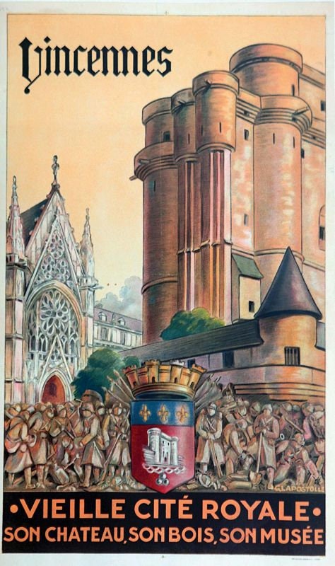 Vintage Vincennes France Tourism Poster Print A3/A4