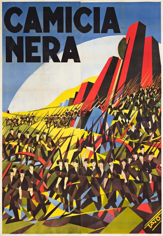 Vintage 1930's Italian Political Poster Poster Print A3/A4