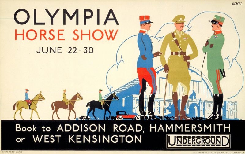 Vintage 1925 Olympia International Horse Show Poster Print A3/A4