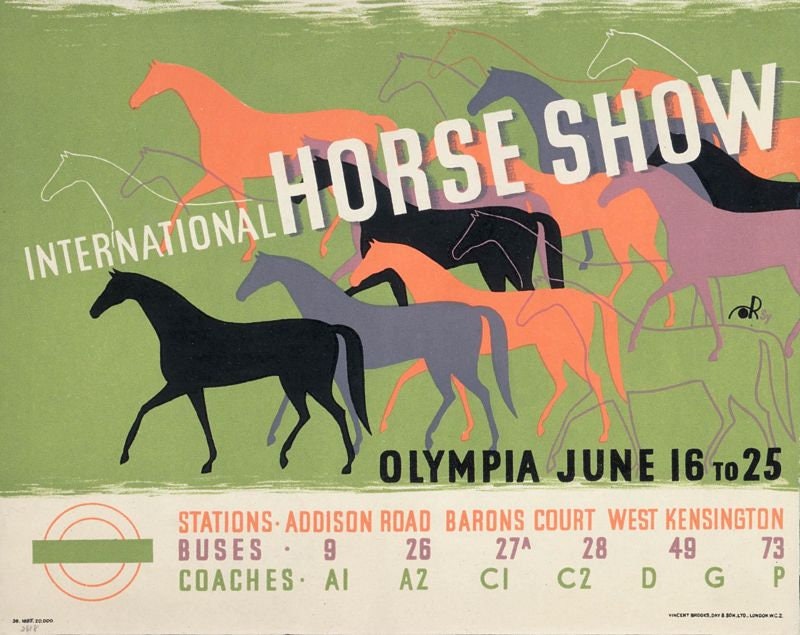 Vintage 1938 Olympia International Horse Show Poster Print A3/A4