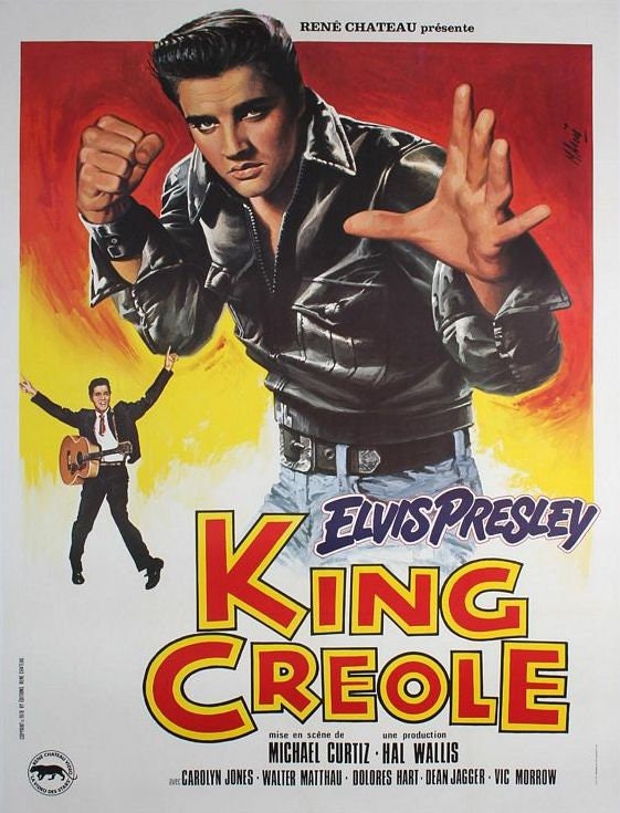 Vintage Elvis Presley King Creole Movie Poster Print A3/A4