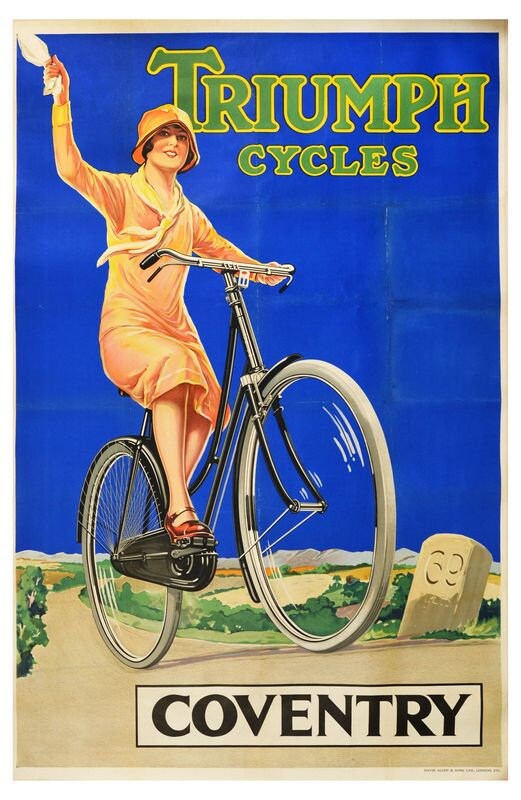 Vintage Triumph British Bicycle Advertisement Poster Print A3/A4
