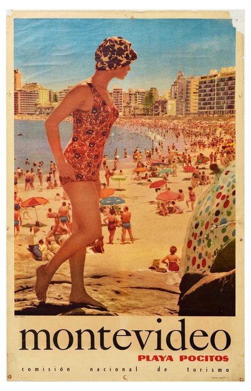 Vintage Montevideo Uruguay Tourism Poster Print A3/A4