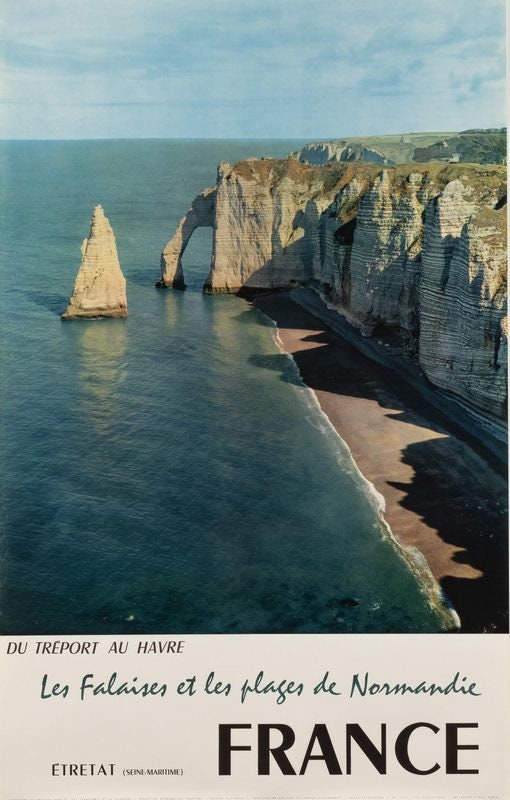 Vintage Normandy Coast Tourism Poster Print A3/A4