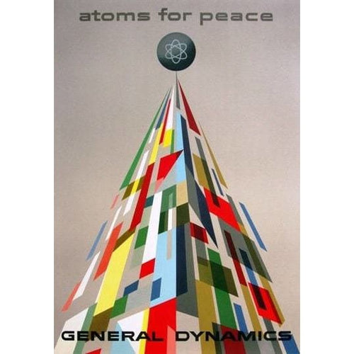 Mid Century Eames Era 1950’s General Dynamics Atoms For 