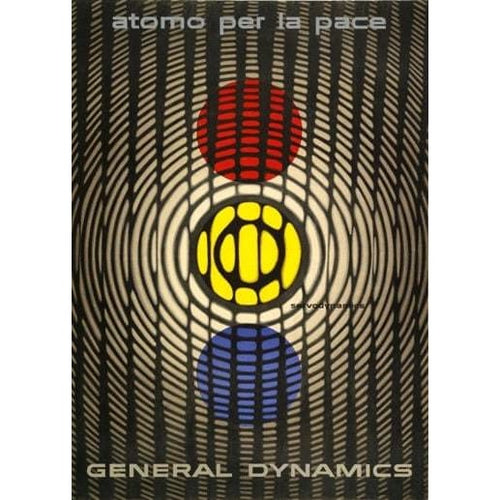 Mid Century Eames Era 1950’s General Dynamics Atoms For 