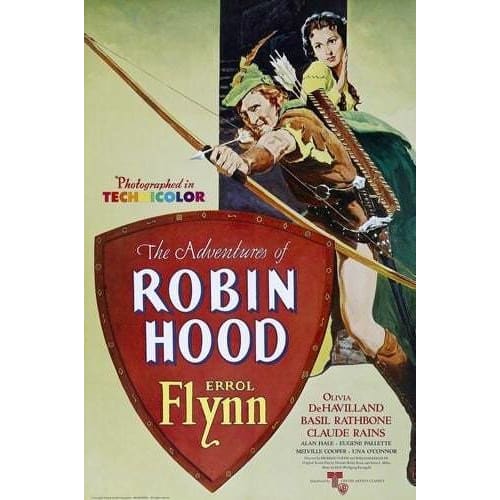 Robin Hood Errol Flynn Movie Poster A3 reprint - A3 - 