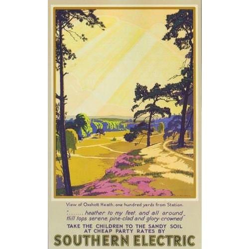 Southern Railway Oxshott Surrey Railway Poster A3 Print - A3