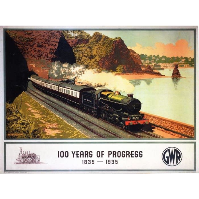 Vintage 100 Years Of The Great Western Railway Poster 