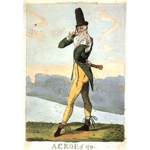 Vintage 18th Century British Political satire Cartoon A Crop