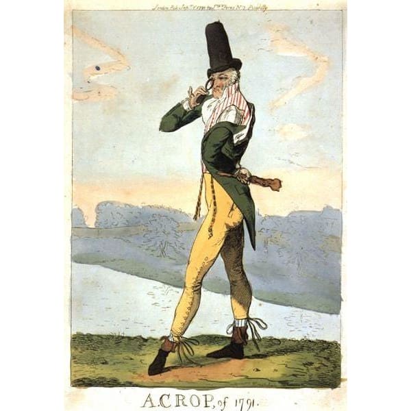 Vintage 18th Century British Political satire Cartoon A Crop