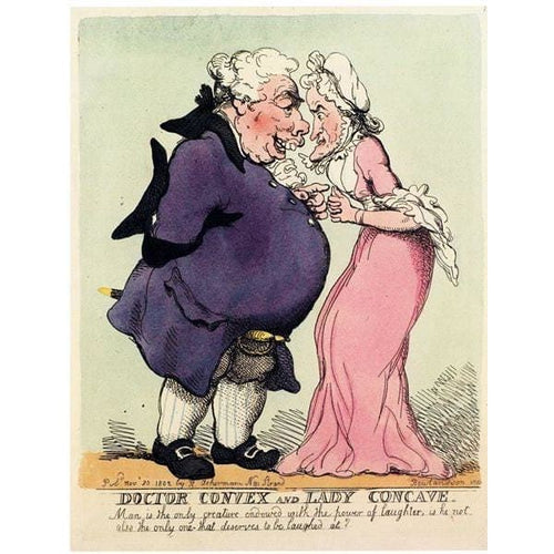 Vintage 18th Century British Political Satire Cartoon Convex