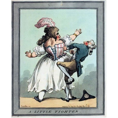 Vintage 18th Century Political Satire Cartoon Tighter Poster