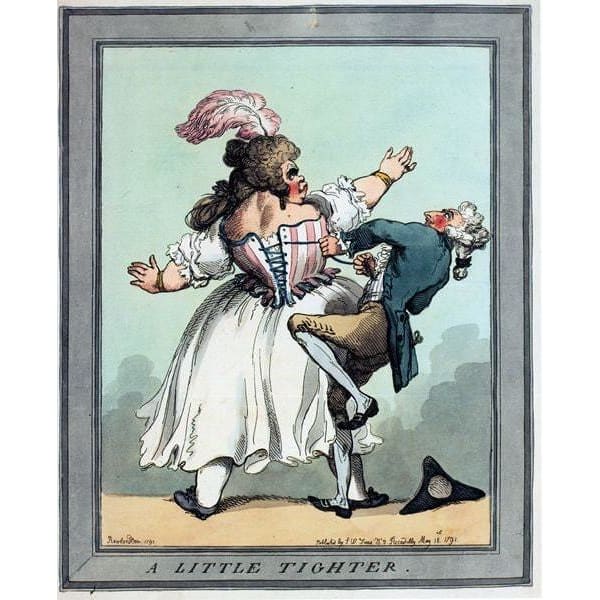 Vintage 18th Century Political Satire Cartoon Tighter Poster