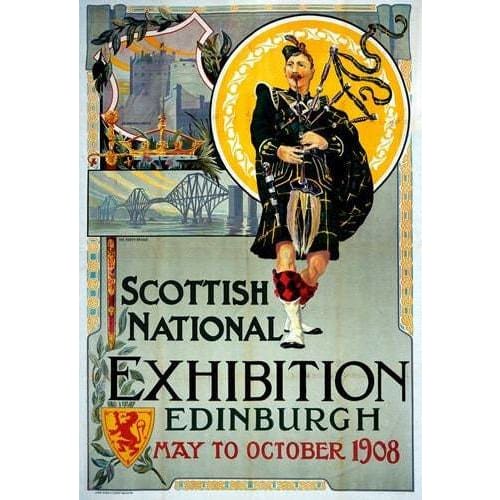 Vintage 1908 Scottish National Exhibition Edinburgh 