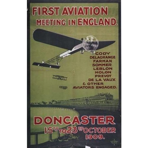 Vintage 1909 Docaster First Aviation Meeting in England 