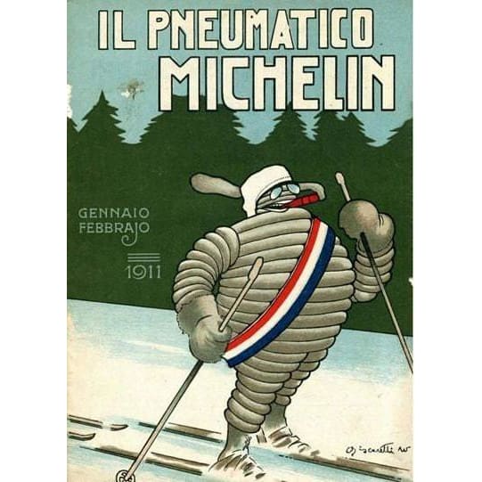 Vintage 1911 Michelin Tyre Advertisement Poster A3 Print - 