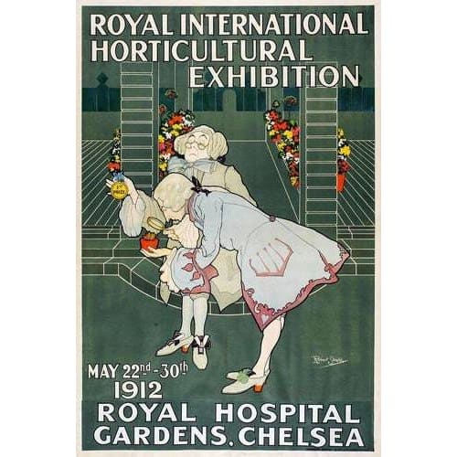 Vintage 1912 Chelsea Flower Show Poster A3 Print - A3 - 