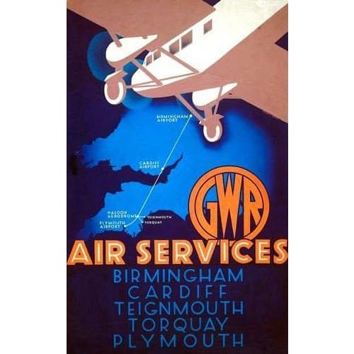 Vintage 1920’s GWR Flights from Birmingham to Plymouth 