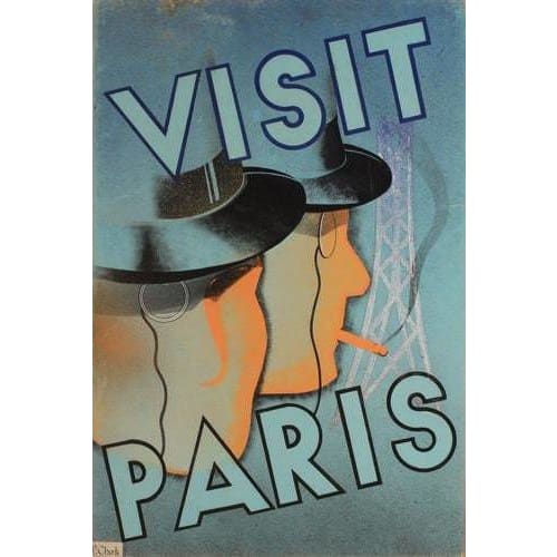 Vintage 1920’s Paris Tourism Poster Print A3 - A3 - Posters 