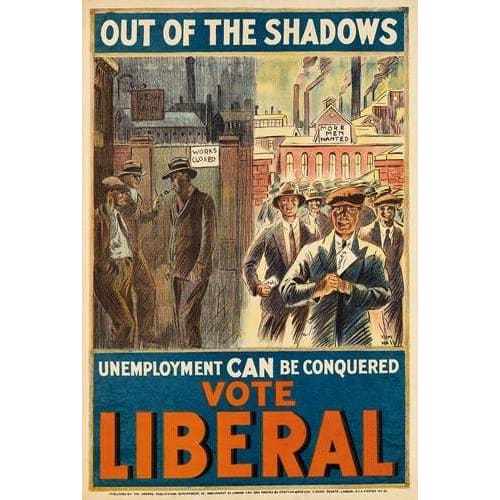 Vintage 1920’s UK Liberal Party Election Poster A3 Print - 