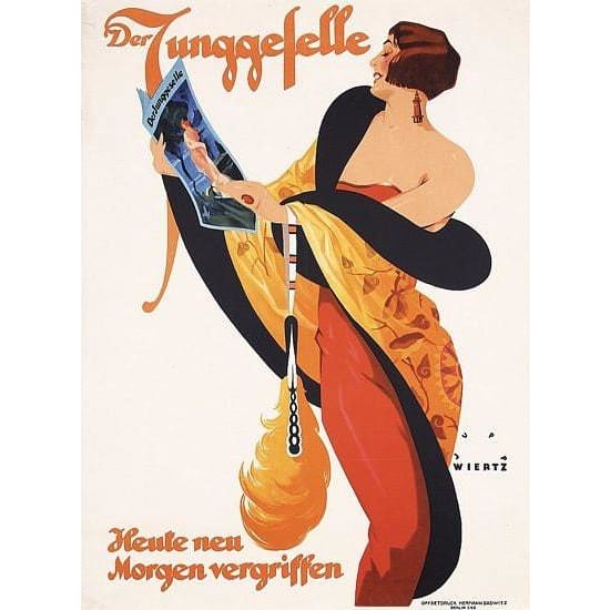 Vintage 1920’s Weimar Republic German Ladies Magazine Cover 