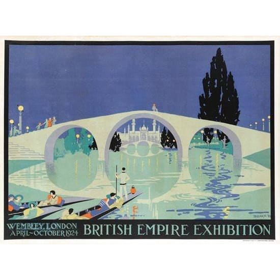 Vintage 1924 British Empire Exhibition Poster A3 Print - A3 