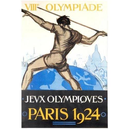 Vintage 1924 Paris Olympics Poster A3/A4 Print - Posters 
