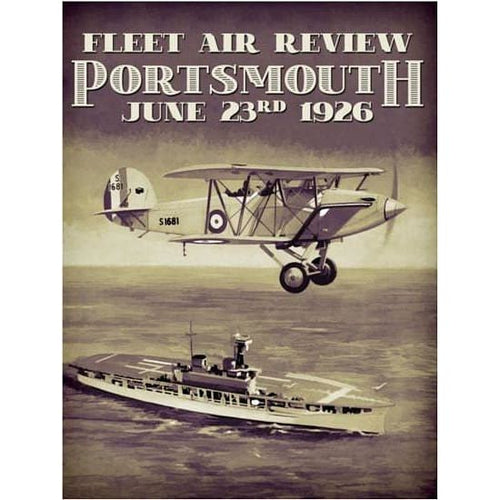 Vintage 1926 Portsmouth Fleet Air Review Royal Navy Poster 