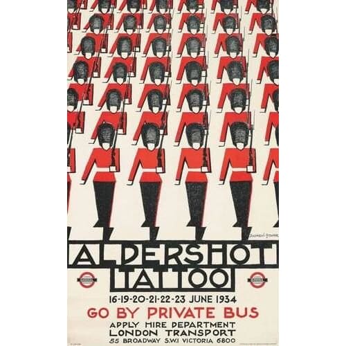 Vintage 1930’s Aldershot Military Tattoo Poster A3/A2/A1 