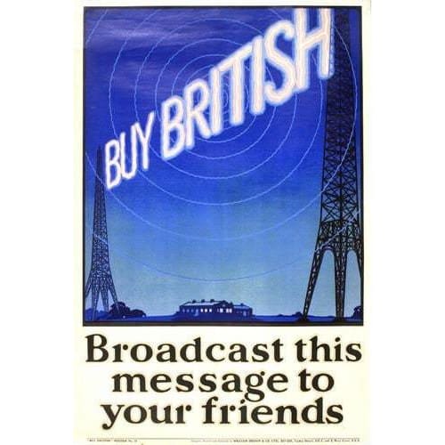 Vintage 1930’s Buy British Poster 1 A3 Print - A3 - Posters 