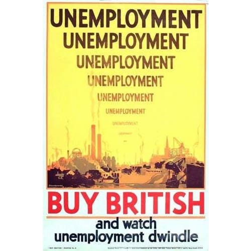Vintage 1930’s Buy British Poster 19 A3 Print - A3 - Posters