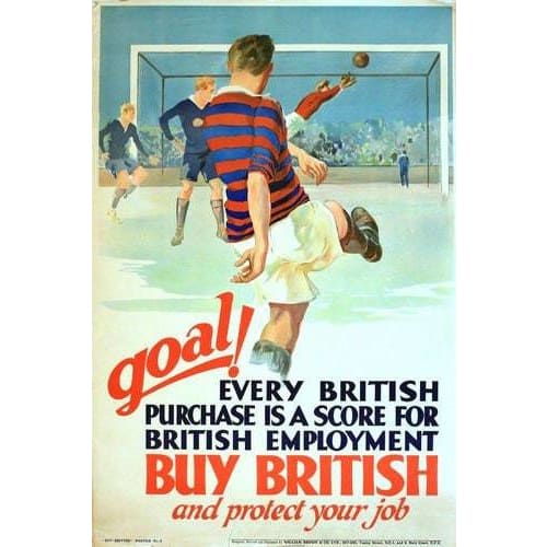 Vintage 1930’s Buy British Poster 5 A3 Print - A3 - Posters 