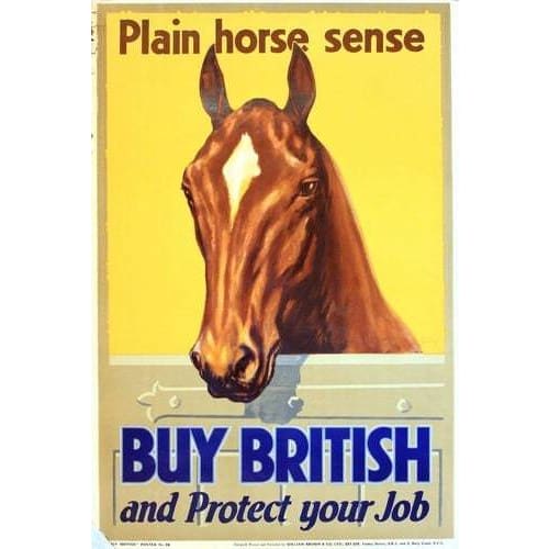 Vintage 1930’s Buy British Poster 7 A3 Print - A3 - Posters 