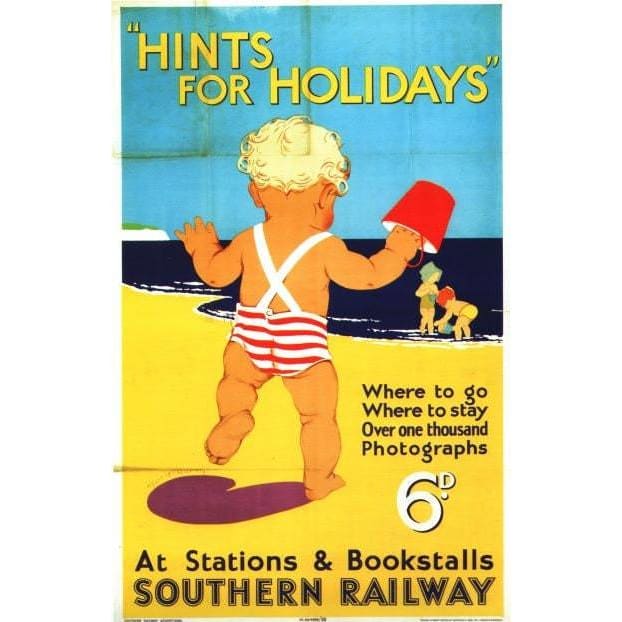 Vintage 1930’s Southern Railway Hints For Holidays Railway 