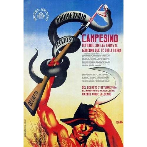 Vintage 1936 Spanish Civil War Propaganda Poster A3/A4 Print