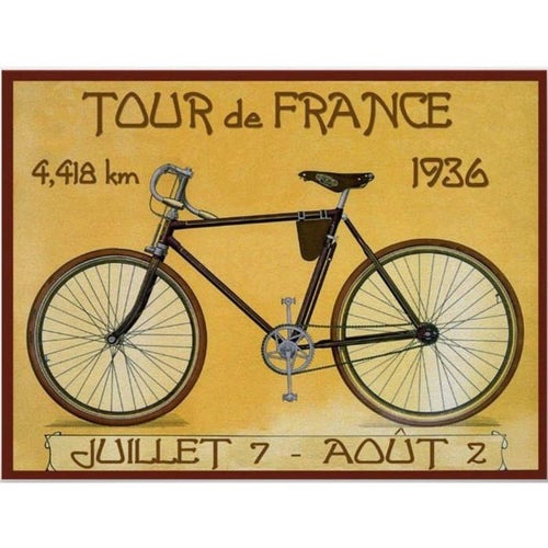 Vintage 1936 Tour de France Cycling Poster A3 Print - A3 - 
