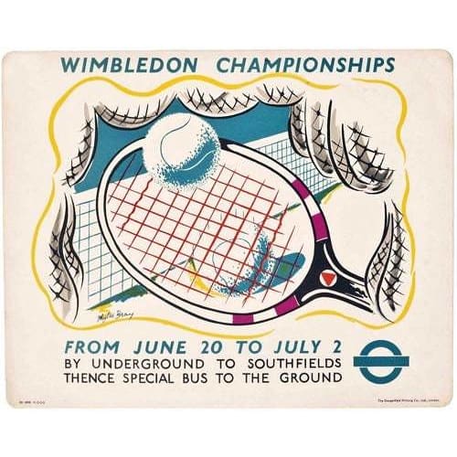 Vintage 1936 Wimbledon Tennis Championships Poster A3/A4 