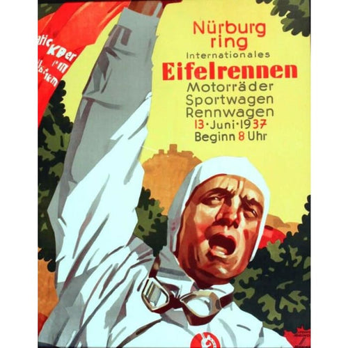Vintage 1937 Eifelrennen Nurburgring German Motor Racing 