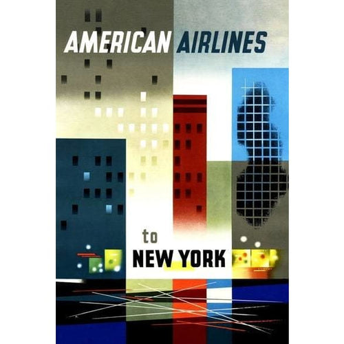 Vintage 1950’s American Airlines International Flights To 