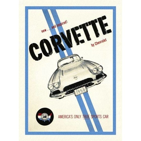 Vintage 1950’s Corvette Automobile Car Racing Advertisement 